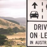 Drive On left street signage