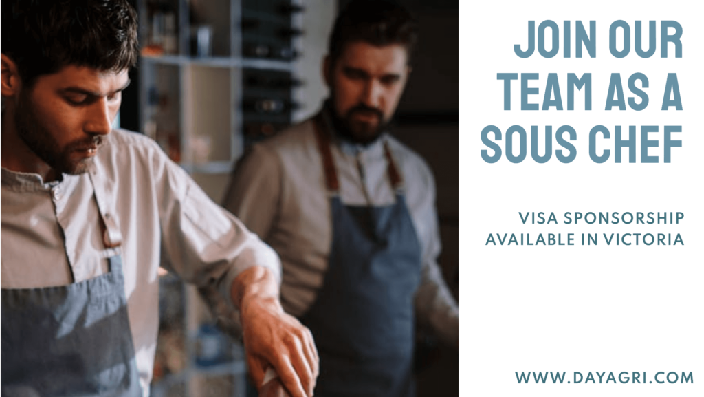 Sous Chef Job in Victoria with Visa Sponsorship