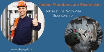 Indian Plumber cum Electrician Needed in Dubai (Visa Sponsorship Available)