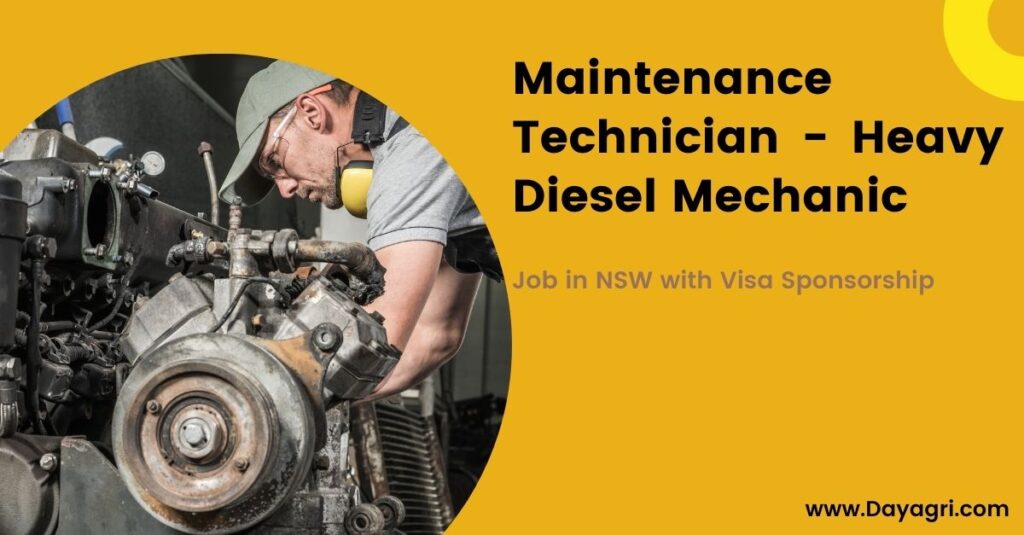 Maintenance Technician - Heavy Diesel Mechanic Job in NSW with Visa Sponsorship