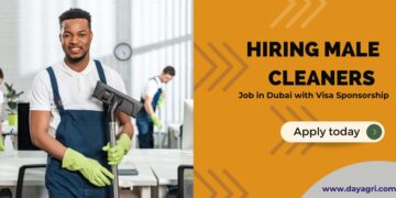 Male Cleaners Needed in Dubai (Visa sponsorship Available)