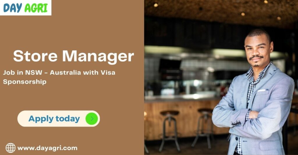 Store Manager Job in NSW - Australia with Visa Sponsorship