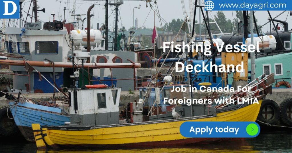 Fishing Vessel Deckhand Job in Canada For Foreigners with LMIA
