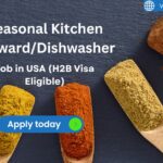 Seasonal Kitchen Steward/Dishwasher Job in USA (H2B visa eligible)