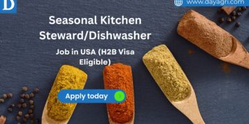 Seasonal Kitchen Steward/Dishwasher Job in USA (H2B visa eligible)